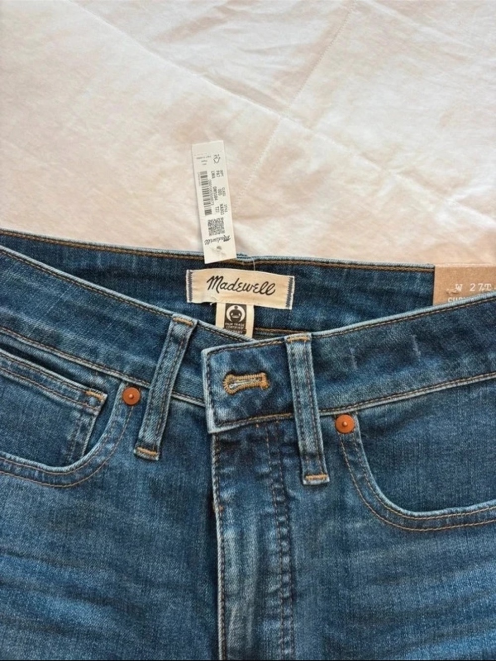 NWT Madewell Women’s Curvy High Rise Skinny Jeans. 27 tall.